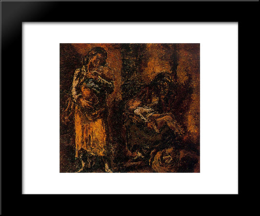Refugees 20x24 Black Modern Wood Framed Art Print Poster by Souto, Arturo