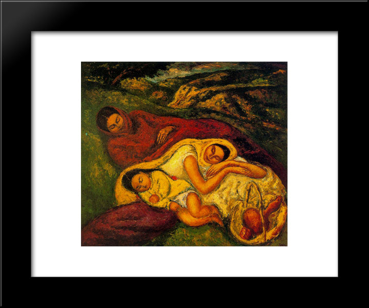 Relaxation 20x24 Black Modern Wood Framed Art Print Poster by Souto, Arturo