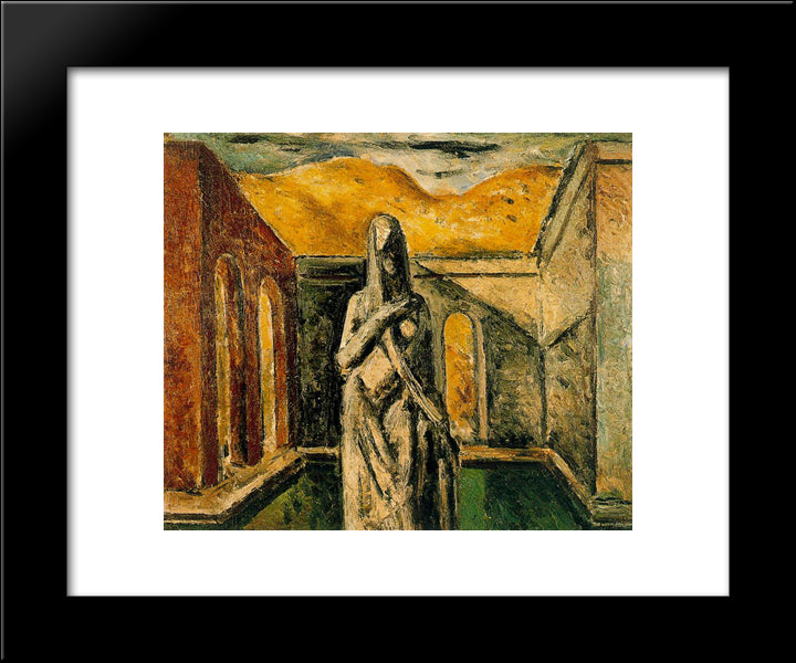 Rome (By The Figure Pond) 20x24 Black Modern Wood Framed Art Print Poster by Souto, Arturo