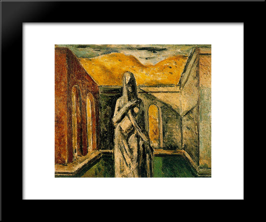 Rome (By The Figure Pond) 20x24 Black Modern Wood Framed Art Print Poster by Souto, Arturo