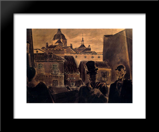Slums 20x24 Black Modern Wood Framed Art Print Poster by Souto, Arturo