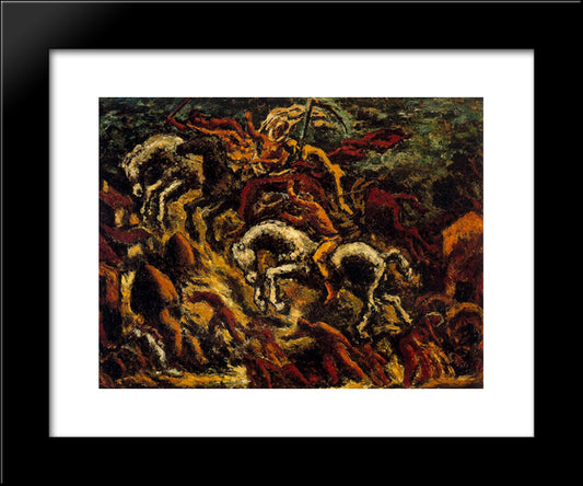 The Four Horsemen Of The Apocalypse 20x24 Black Modern Wood Framed Art Print Poster by Souto, Arturo