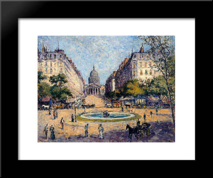 The Pantheon Seen From Rue Soufflot. Paris. 20x24 Black Modern Wood Framed Art Print Poster by Souto, Arturo