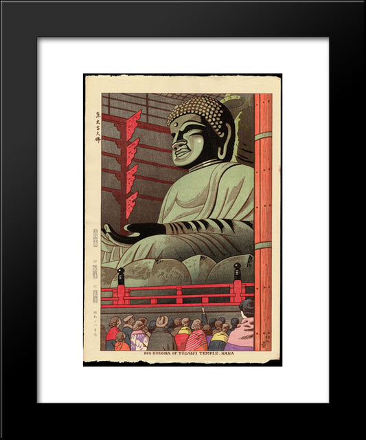 Big Buddha Of Todaiji Temple 20x24 Black Modern Wood Framed Art Print Poster by Takeji, Asano
