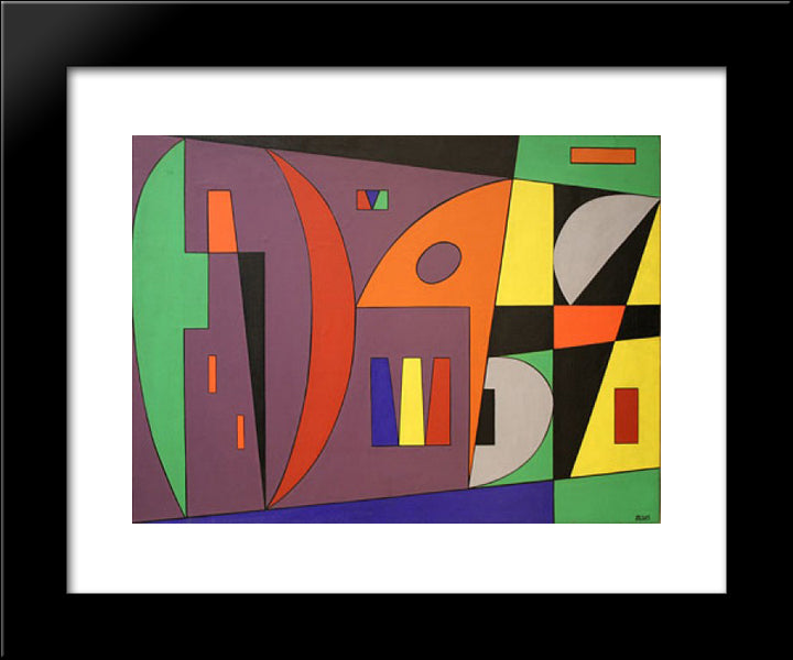 Dal Di Fuori 20x24 Black Modern Wood Framed Art Print Poster by Soldati, Atanasio