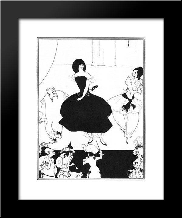 Ballet Of Marionettes Ii 20x24 Black Modern Wood Framed Art Print Poster by Beardsley, Aubrey