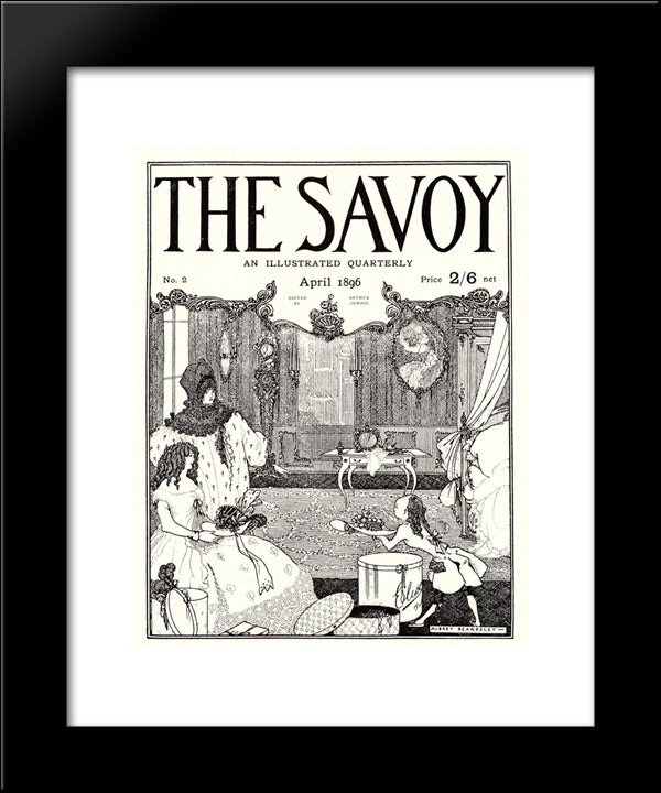 No. 2 20x24 Black Modern Wood Framed Art Print Poster by Beardsley, Aubrey