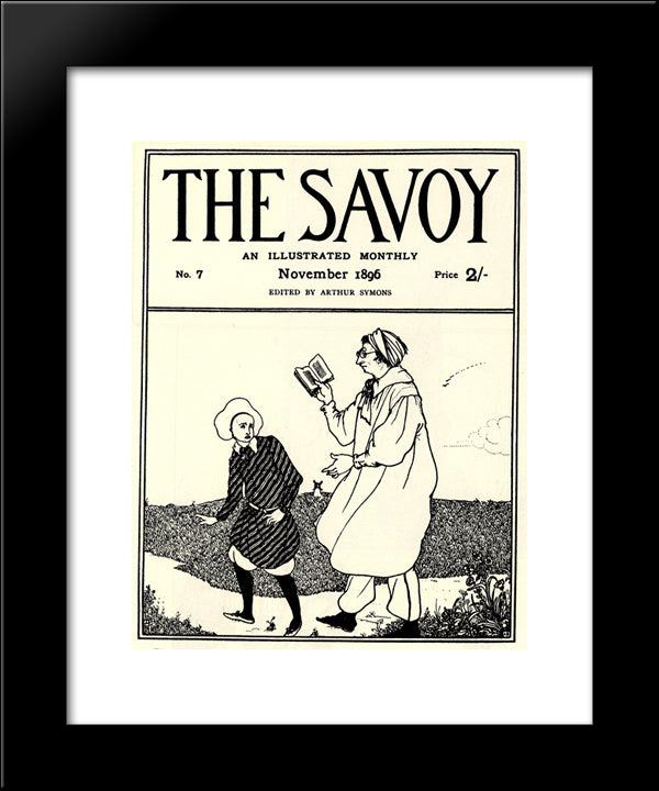 No. 7 20x24 Black Modern Wood Framed Art Print Poster by Beardsley, Aubrey