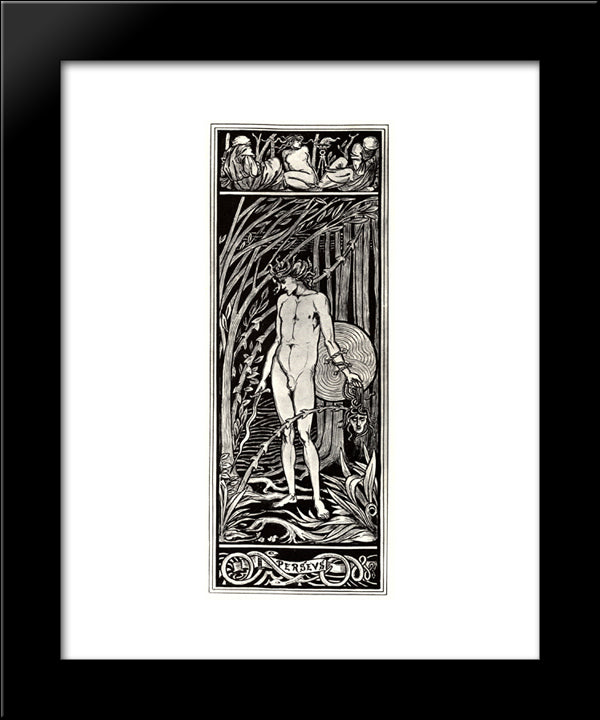 Perseus 20x24 Black Modern Wood Framed Art Print Poster by Beardsley, Aubrey