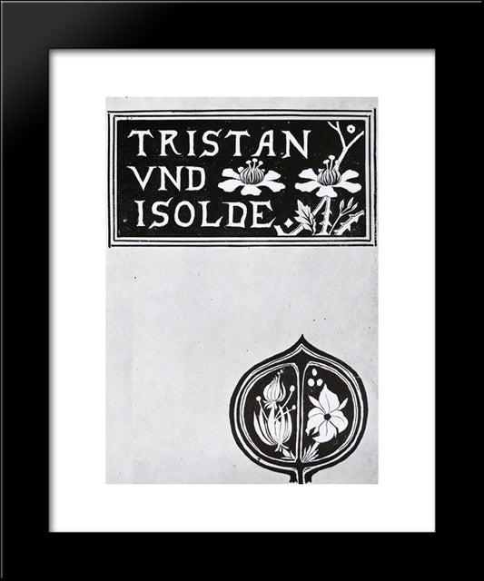 The Cover Of Tristan And Isolde 20x24 Black Modern Wood Framed Art Print Poster by Beardsley, Aubrey