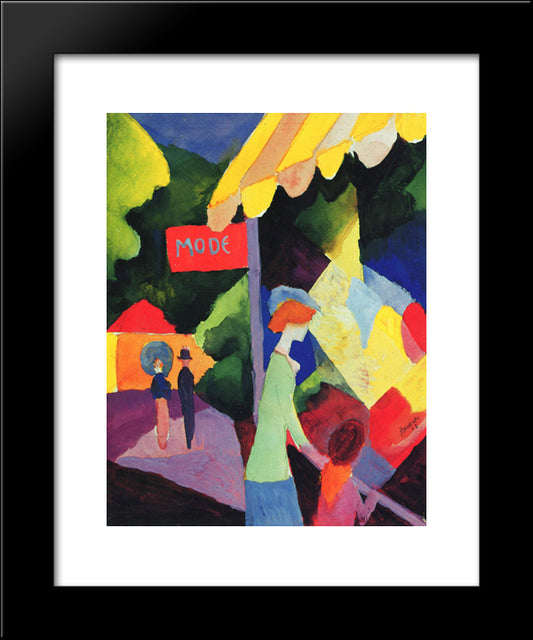 Fashion Window 20x24 Black Modern Wood Framed Art Print Poster by Macke, August