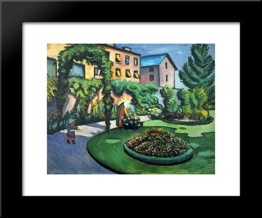 Gartenbild 20x24 Black Modern Wood Framed Art Print Poster by Macke, August