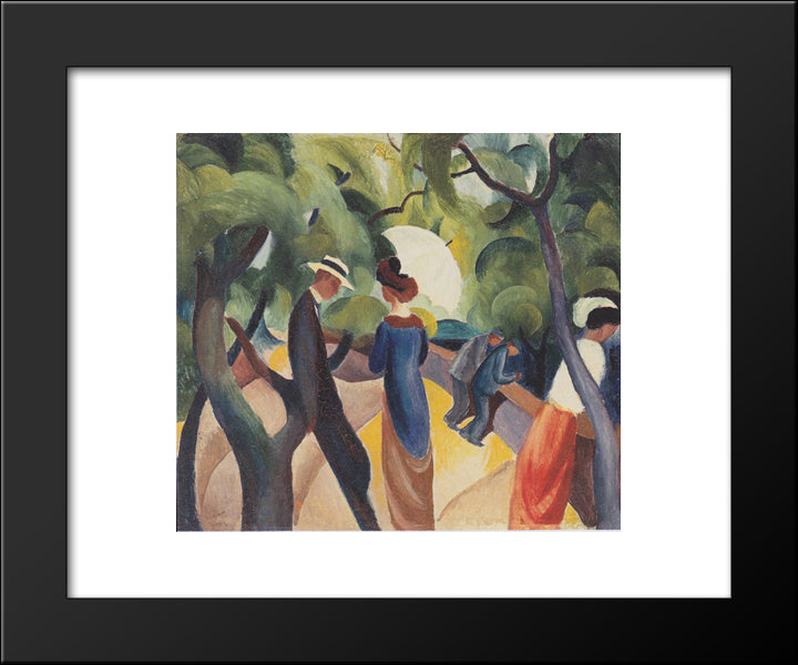 Promenade 20x24 Black Modern Wood Framed Art Print Poster by Macke, August