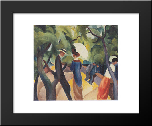 Promenade 20x24 Black Modern Wood Framed Art Print Poster by Macke, August
