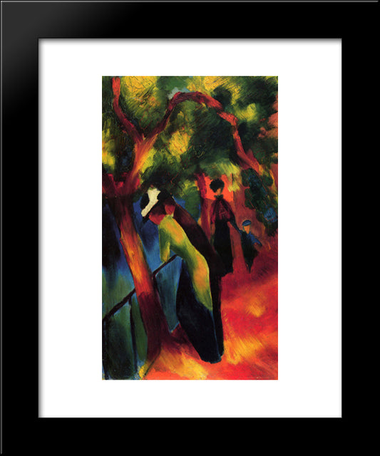 Sunny Way 20x24 Black Modern Wood Framed Art Print Poster by Macke, August