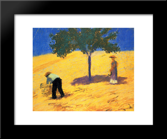 Tree In The Cornfield 20x24 Black Modern Wood Framed Art Print Poster by Macke, August