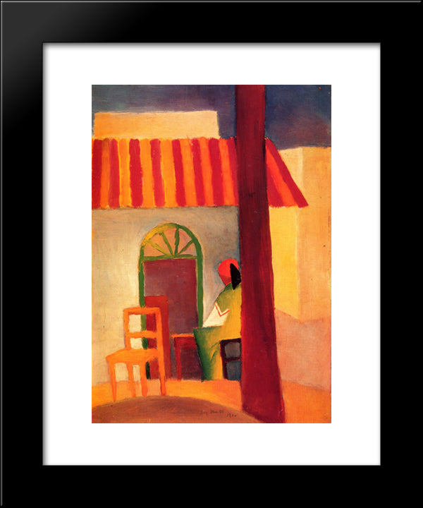 Turkish Cafe (I) 20x24 Black Modern Wood Framed Art Print Poster by Macke, August