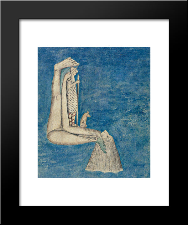 Der Wunderhirthe 20x24 Black Modern Wood Framed Art Print Poster by Natterer, August