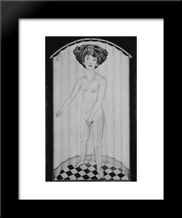 Santana 20x24 Black Modern Wood Framed Art Print Poster by Natterer, August