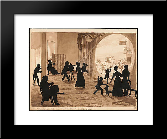 The Magic Lantern 20x24 Black Modern Wood Framed Art Print Poster by Edouart, Auguste