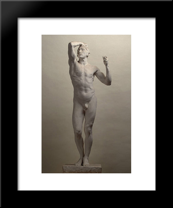 Age Of Bronze 20x24 Black Modern Wood Framed Art Print Poster by Rodin, Auguste