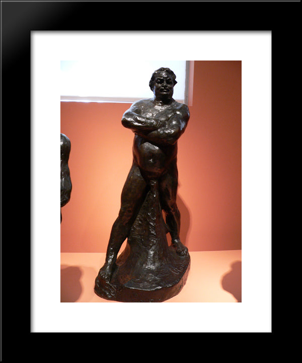 Balzac Nude With His Arms Crossed 20x24 Black Modern Wood Framed Art Print Poster by Rodin, Auguste