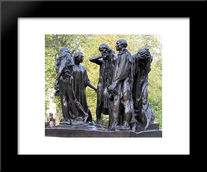 Burghers Of Calais 20x24 Black Modern Wood Framed Art Print Poster by Rodin, Auguste