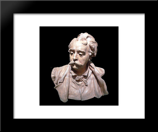 Bust Of Albert Ernest Carrier Belleuse 20x24 Black Modern Wood Framed Art Print Poster by Rodin, Auguste