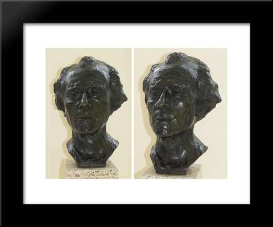 Bust Of Gustav Mahler 20x24 Black Modern Wood Framed Art Print Poster by Rodin, Auguste