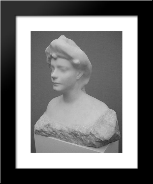 Bust Of Helene Von Nostitz 20x24 Black Modern Wood Framed Art Print Poster by Rodin, Auguste