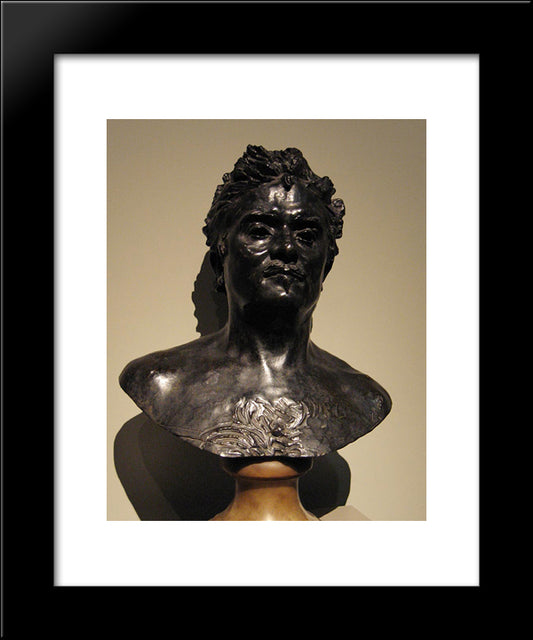 Bust Of Honore De Balzac 20x24 Black Modern Wood Framed Art Print Poster by Rodin, Auguste