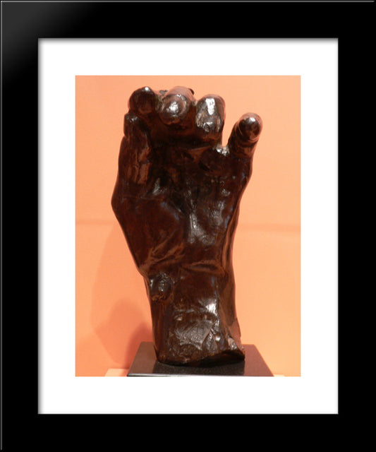 Hand 20x24 Black Modern Wood Framed Art Print Poster by Rodin, Auguste