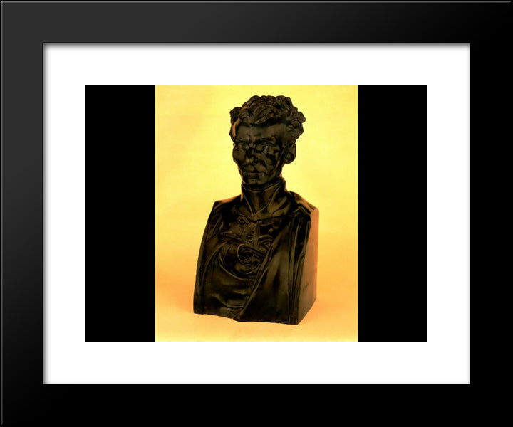 Portrait Of A Man 20x24 Black Modern Wood Framed Art Print Poster by Rodin, Auguste