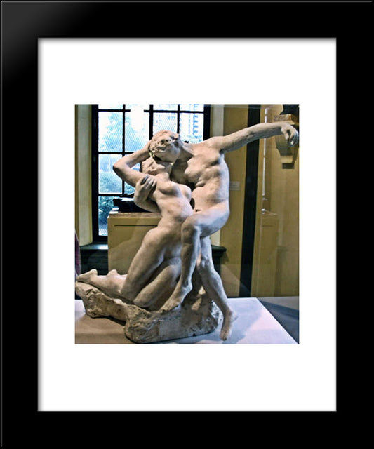 The Eternal Spring Kiss 20x24 Black Modern Wood Framed Art Print Poster by Rodin, Auguste