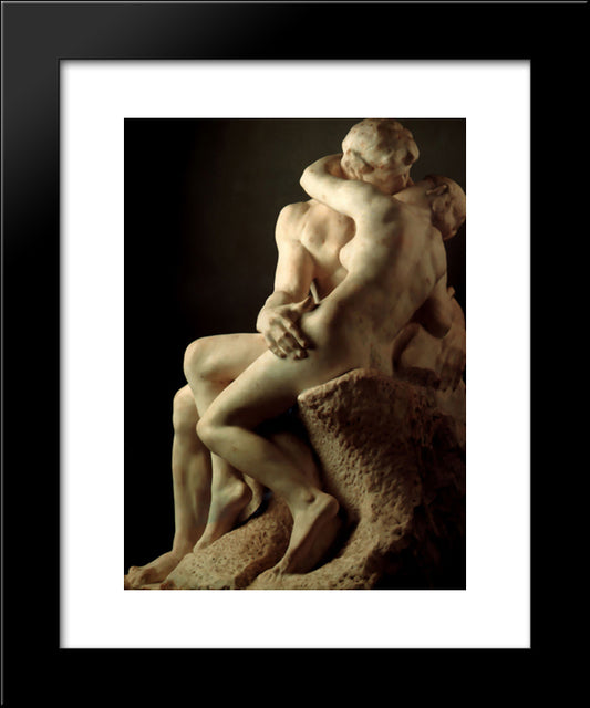 The Kiss 20x24 Black Modern Wood Framed Art Print Poster by Rodin, Auguste