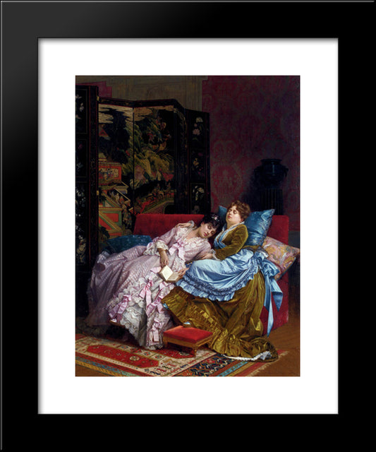 An Afternoon Idyll 20x24 Black Modern Wood Framed Art Print Poster by Toulmouche, Auguste