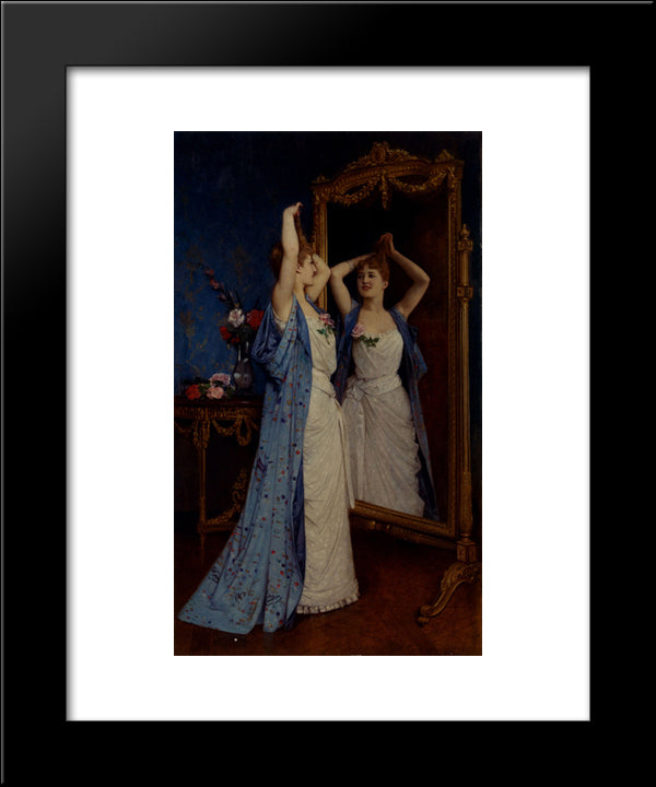 La Toilette 20x24 Black Modern Wood Framed Art Print Poster by Toulmouche, Auguste