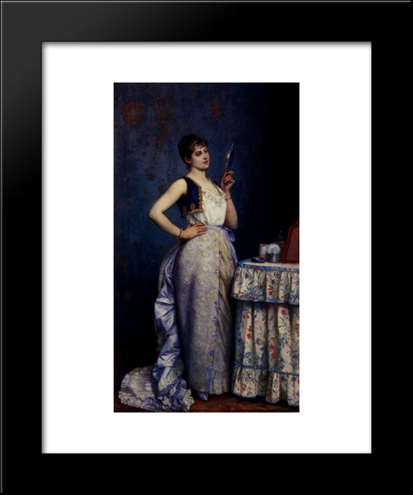 Preparing For The Ball 20x24 Black Modern Wood Framed Art Print Poster by Toulmouche, Auguste