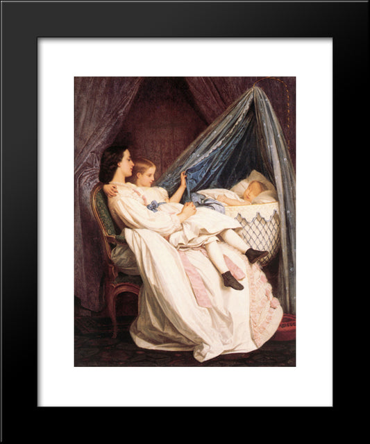 The New Arrival 20x24 Black Modern Wood Framed Art Print Poster by Toulmouche, Auguste