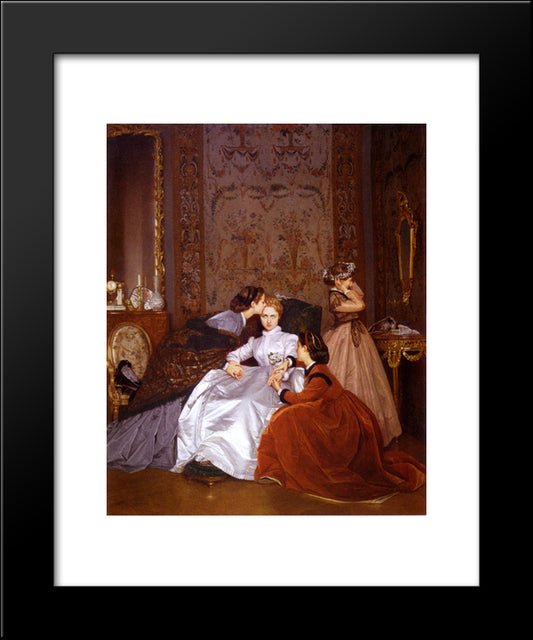 The Reluctant Bride 20x24 Black Modern Wood Framed Art Print Poster by Toulmouche, Auguste