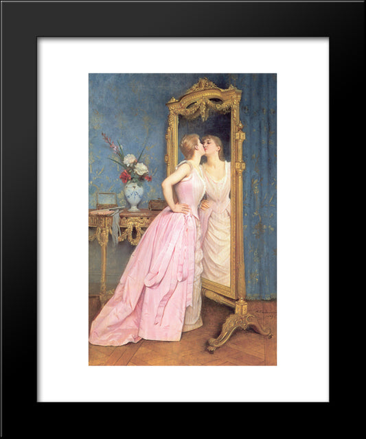 Vanity 20x24 Black Modern Wood Framed Art Print Poster by Toulmouche, Auguste