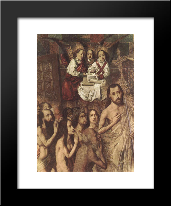 Christ Leading The Patriarchs To The Paradise (Detail) 20x24 Black Modern Wood Framed Art Print Poster by Bermejo, Bartolome