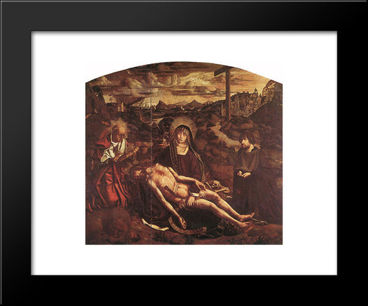 Pieta Of Canon Luis Despla 20x24 Black Modern Wood Framed Art Print Poster by Bermejo, Bartolome