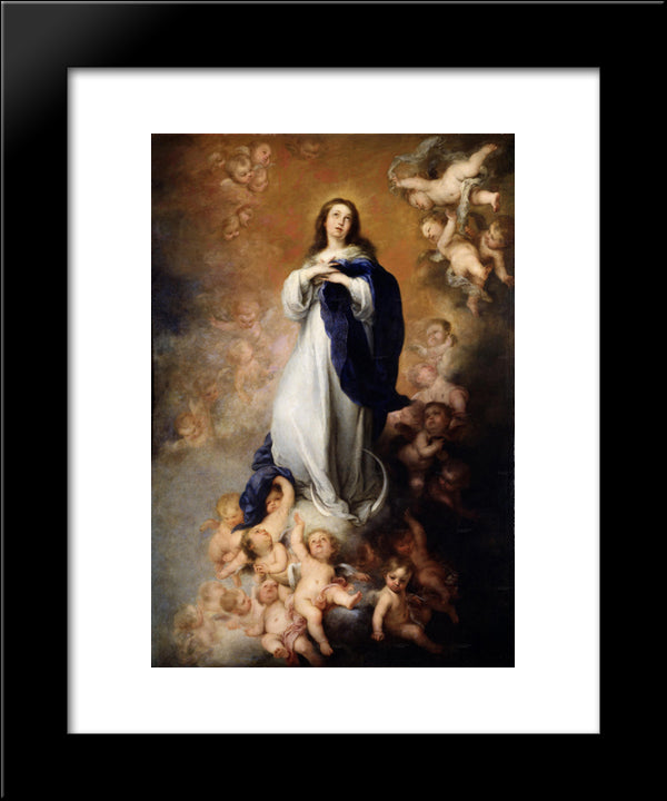 Immaculate Conception Of Soult 20x24 Black Modern Wood Framed Art Print Poster by Murillo, Bartolome Esteban