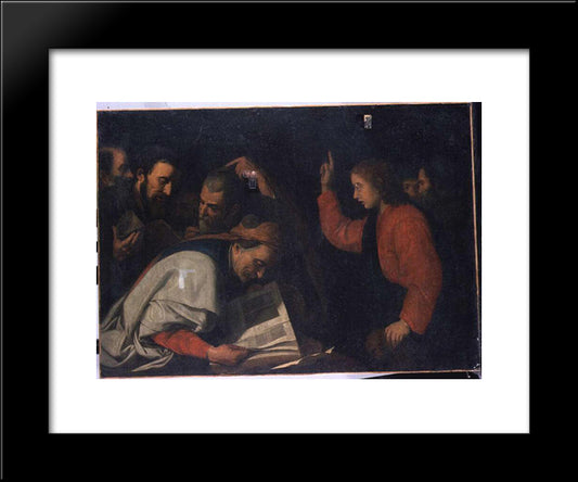 Jesus Among Doctors 20x24 Black Modern Wood Framed Art Print Poster by Murillo, Bartolome Esteban