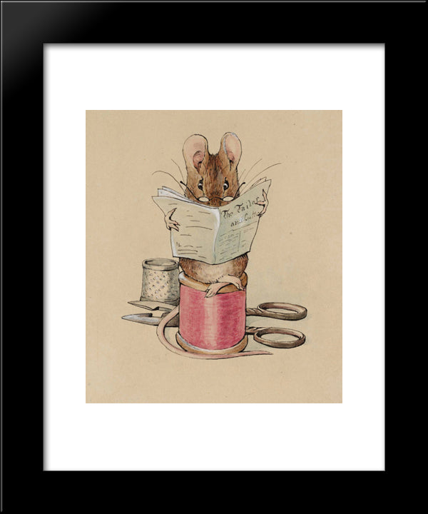 Frontispiece. The Tailor Mouse 20x24 Black Modern Wood Framed Art Print Poster by Potter, Beatrix