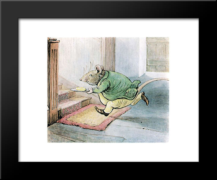 Mrrat-Butter 20x24 Black Modern Wood Framed Art Print Poster by Potter, Beatrix