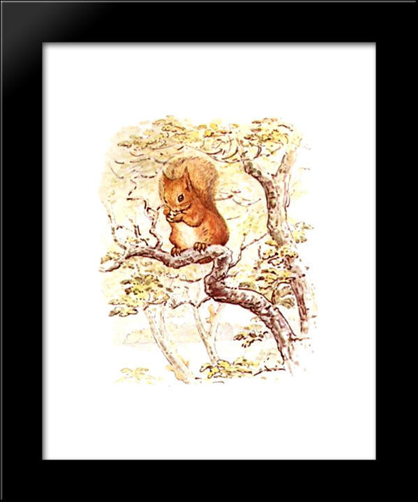 Squirrel Nutkin 20x24 Black Modern Wood Framed Art Print Poster by Potter, Beatrix