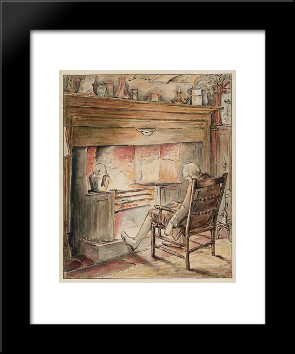 The Tailor By The Heat 20x24 Black Modern Wood Framed Art Print Poster by Potter, Beatrix