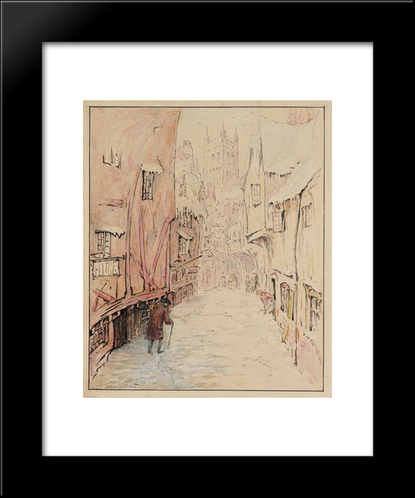 The Tailor Returning Home 20x24 Black Modern Wood Framed Art Print Poster by Potter, Beatrix